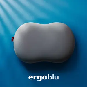 Ergoblu Cooling Cervical Pillow – Ergonomic Memory Foam Neck Support Pillow with FrostyCover, Spine Alignment & Anti-Frizz Satin Surface for Pain Relief & Deep Sleep