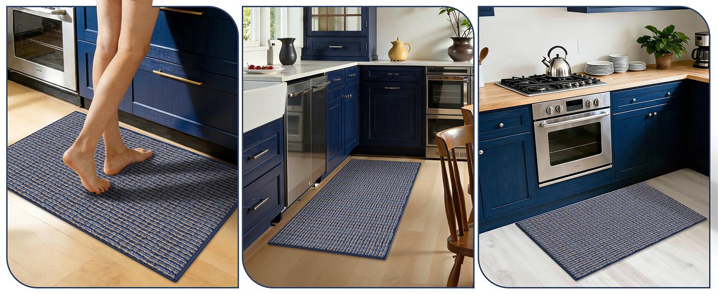 [HomeEssentialsRestock] HEBE Washable Front Door Mat, Super Absorbent & Stain Resistant Pet-Friendly Indoor Door mat, Low Profile Non-Slip Washable Backing for Entryway, Kitchen, Laundry, High Traffic