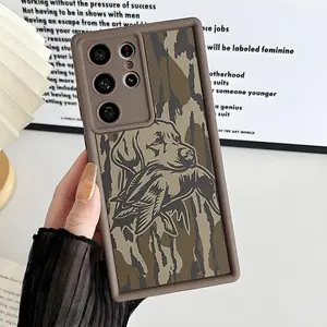 Camouflage Dog Pattern Phone Case, Enhanced Camera Protection, Shockproof Skin-Friendly Touch Soft Cover for Samsung Galaxy S21 S22 S23 S24 S25 Ultra Plus FE A13 A14 A15 A16 A17 A33 A34 A35 A36 A52 A53 A54 Note20Ultra