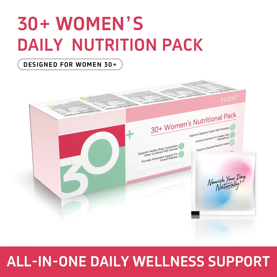 Puiiso 30+Beautypack Women's Daily Supplement: Multivitamins, Calcium, EGCG, Probiotics, White Tomato, Collagen, Collagen Peptides, Women's Probiotics | Skin, Anti-aging, Antioxidant, Sleep, Gut and private parts Stress|30-Day Health Pack Dietary Collagen