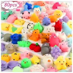 80Pcs Kids Mochi squishy Toys with Animal Mochi Squishy Stress Relief Classroom Exchange Prizes Favor Toy 2025 Exchange Toys Outdoorfun
