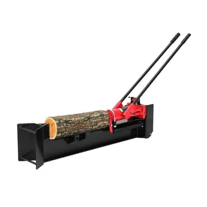 Garvee hydraulic log splitter with 12 tons, manual log splitter with 2-speed operation and integrated wheels, hand-operated log splitter for firewood with construction: