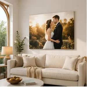 Personalized Photo Canvas Print | Custom Family, Wedding & Pet Memory Wall Art | Gallery Wrapped Canvas Made in USA | Design Your Memory