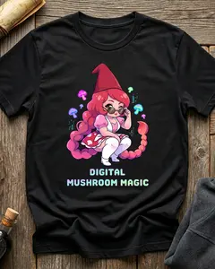 Digital Mushroom Magic T-Shirt