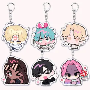 Anime Inspired Cute Keychain Set, Popular Alien Stage Chibi Music Keyrings for Bag Accessories, Featuring Luka Ivan Till Mizi Hyuna Sua, Ideal Costume Jewelry Gifts for Anime Fans