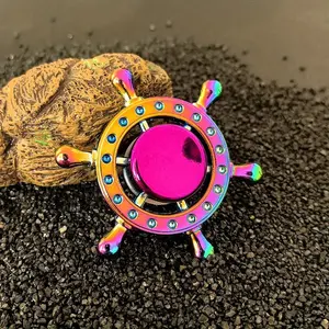 1 Cool Fingertip Gyro Alloy Relax Toy, A Long-lasting Novelty Edc Toy, Suitable As A Birthday, Christmas, and Halloween Gift, Fidget Gadget, Anodized Fidget Spinner