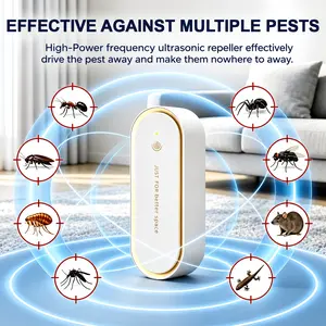 3-in-1 Ultrasonic Pest Repeller, Night Light &Home Fragrance Plug-in Electronic Repellent for Mosquito, Silent Pest Deterrent for Bedroom, Kitchen, Home, Kids & Pet Safe, Chemical Free