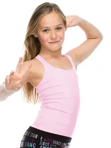 Kurve Premium Girls Seamless Supersoft Wide Strap Comfortable Racerback Tank (Made with Love in The USA)