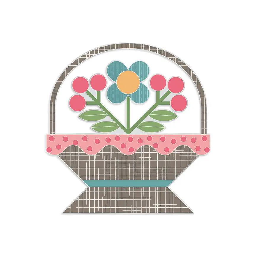 Riley Blake Designs Lori Holt Flower Basket Needle Minder ST-39770
