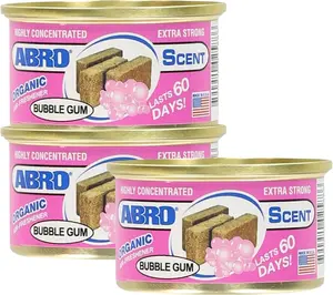 ABRO Car Air Fresheners: Canned, Spill Proof Airfreshener for Home, Office, or Car Accessories Interior, Lasts Up to  Days   Pack Bubble Gum Scent