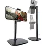 Cooper Cases ChatStand Metal Aluminum Alloy Clip-On Smartphone Holder - 9-14in Height-Adjustable, 360° Rotatable, 50° Tilt, Extendable Phone Tripod Base, Hands-Free Video Calls, Office Desk Accessories for Content Creation