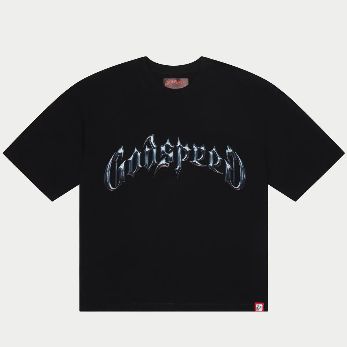 Godspeed Symmetrical Logo T-Shirt Black Men's 100% Authentic Comfortable Everyday Wear T-shirt Gym Casual Soft Cotton Short Sleeve