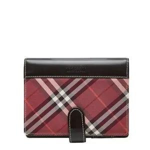 Pre-owned BURBERRY 1 Small Leather Goods Canvas Leather Planner Cover GZ