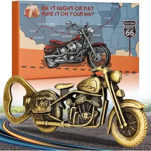 Motorbike Gifts for Men,  Bottle Opener, Funny  Gifts for Men Him Dad, Bronze  Gadgets, Birthday Christmas Gifts Valentine's Day Gifts, with  Box&Card