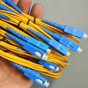 10pcs SC/UPC to SC/UPC Fiber Optic Patch Cables 5M 2.0mm Bend Insensitive Single Mode G657A1 9/125μm FTTH Indoor LSZH Cable for FTTH FTTX CATV Telecom Data Center LAN WAN
