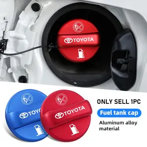 Car Fuel Tank Cover Aluminum Alloy Sleek Finish Oil Box Cap Auto Accessories For Toyota Corolla Yaris Aygo Prius CHR Camry Auris Avensis Land Cruiser Prado 4Runner Hilux Harrier Avalon Venza Fortuner Verso Sienna Mirai Automotive