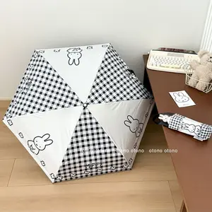 Kawaii Anime Miffy Umbrella Cute Cartoon Doll on Ins Portable Sun Protection Umbrella That Can Be Used in All Weather