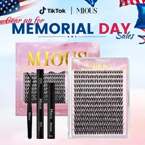Mious D-001 With DIY Eyelashes Extension Kit Bond and Seal Eyelash Glue and Lash Remover Beginner Friendly Individual Lashes Waterproof and Long lasting Makeup For Girl  lash clusters kit waterproof lash clusters Cosmetic lashes clusters