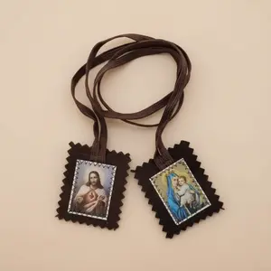 Brown Wool Scapular Our Lady of Mount Carmel