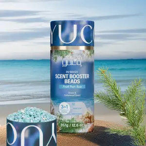 YUCO Scent Beads Laundry Natural,Ultra-Concentrated Two-Color Laundry Beads,Effective Fabric Deodorizer,Soften,Static Free,Microcapsule Tech Scent Lock Fresh Last 12Weeks(Ocean Cedarwood,12.6OZ)