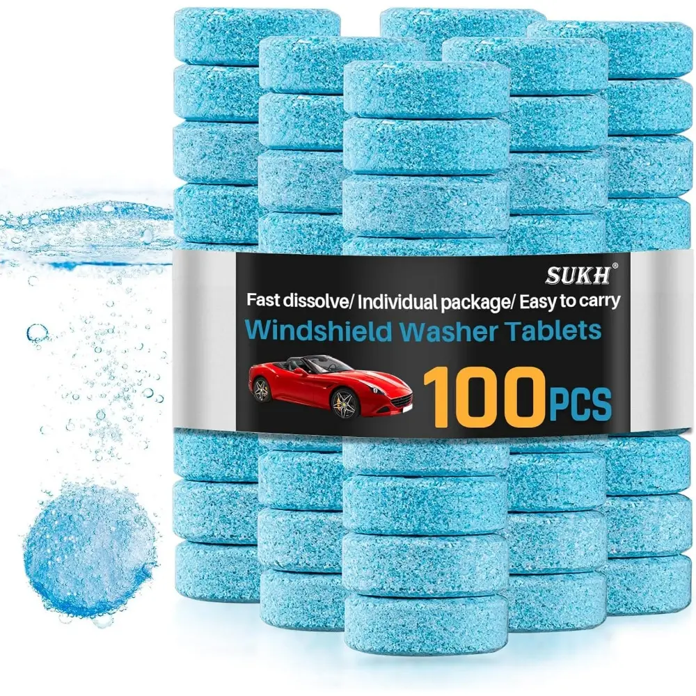 Car Windshield Washer Tablets-Washer Fluid Tablets, Glass Cleaner Concentrate for Car Windshield Wiper Fluid and Automotive Glass Cleaning