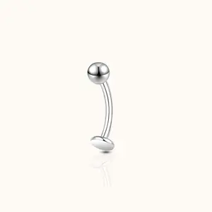 Ball Curved Barbell Belly Button Ring Internally Threaded Navel Piercing Jewelry