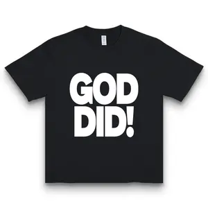 Unisex Oversized "God Did!" Christian Inspirational T-Shirt