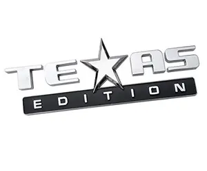 Texan Spirit Emblem: Showcasing Lone Star Pride with the Texas Edition Badge Sticker Decals Vehicle Exterior Decoration