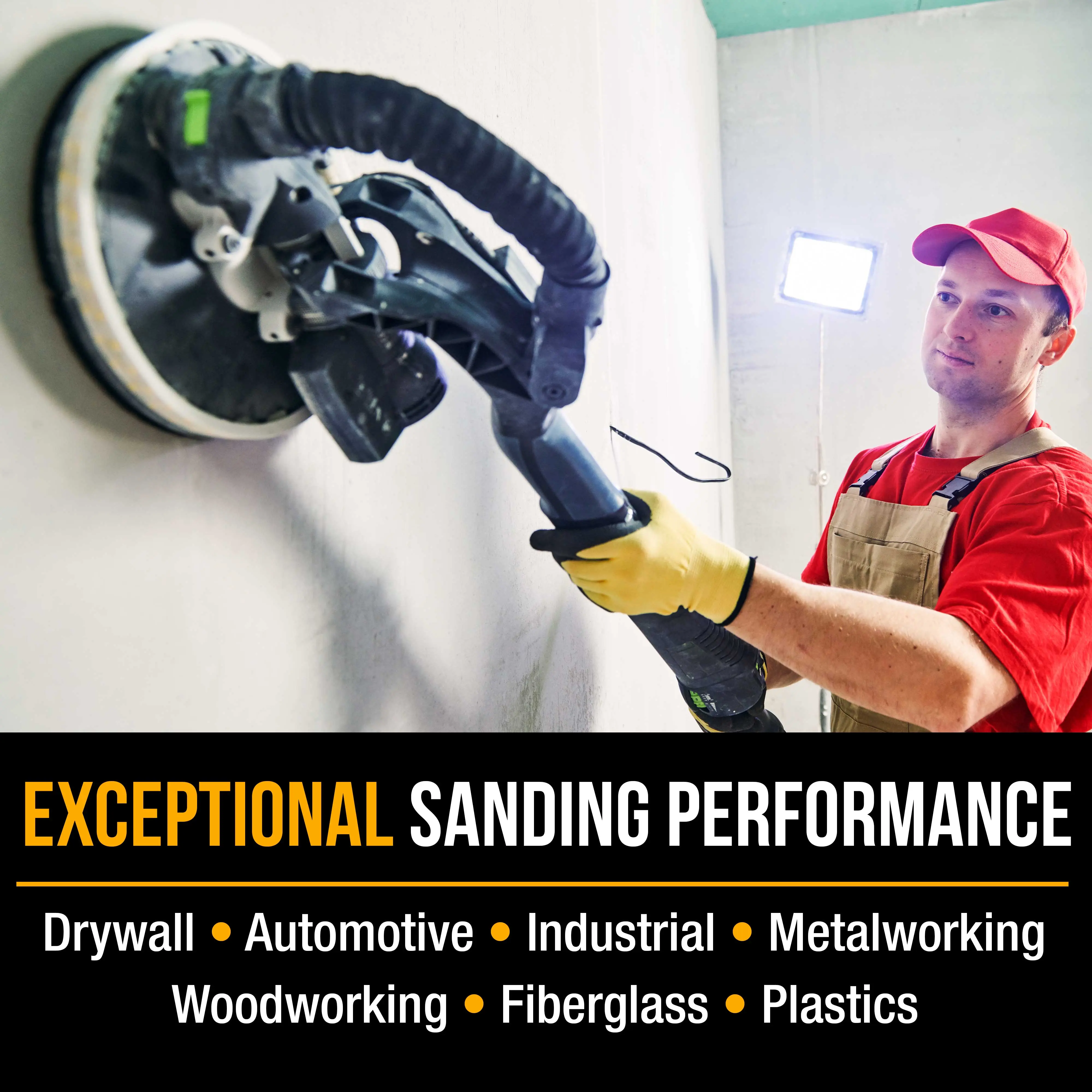 Premium 9" Drywall Sanding Discs - 80 Grit (Box of 10) - 10 Hole Pattern Hook & Loop Aluminum Oxide Sandpaper - For Power Sander, Sand Wood