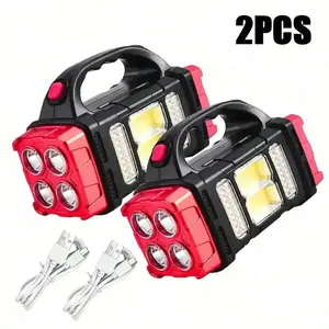 Light Up Every Camping Trip: Bright Multifunctional LED Solar Ideal Hiking Outdoor Camping Lights, Portable Rechargeable Flashlights,, LED Light Multipurpose Flashlight with Searchlight And Lantern Features, 4 Light Mode Searchlight..