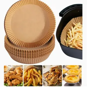 Non-Stick Air Fryer Parchment Paper Liners, Air Fryer Accessories, Heat Resistant Food Grade Oil Proof, Fits 5-8 Quart Baskets, Ideal for Wings, BBQ, Fries