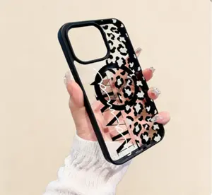 Leopard Print MAMA Pattern Clear Phone Case For IPhone 17/16/15/14/13/12/11/Air/ProMax/Pro/Plus,For Samsung Galaxy S25/S24/S23/S22/FE/Ultra, Acrylic+TPU Cover Y2K Matching Shockproof Fundas Para Cover De Creative, Accessories, Smartphone