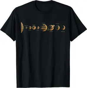 [Pure Cotton Graphics Tee] Solar System Planets Science Space Boys Girls Astronomy T-Shirt