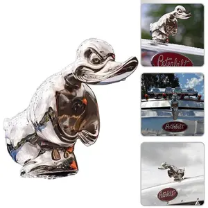 Angry Duck Car Hood Ornament Funny 3D Resin Figurine Electroplated Metallic Finish Weather-Resistant Easy Adhesive Mount No Drill Universal for Truck SUV Jeep Motorcycle Cool Auto Decor Gift for Him Car Guys TikTok Viral Trending Car Accessory