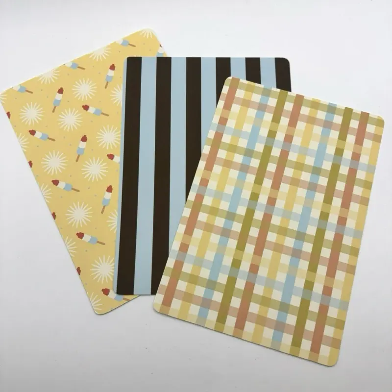 Sweet Summer Gingham Striped Cardstock Insert for Kindle E-Reader Device, Tablet Accessory