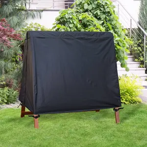 Patio Swing Cover A-Frame Swing Covers Waterproof  UV Resistant Weather Protector for Outdoor Courtyard Patio Furniture Black