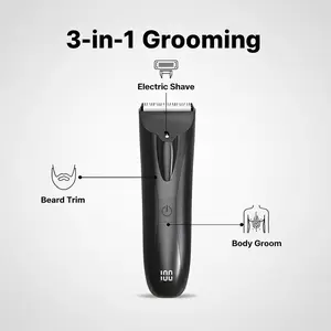 Yunmei Men's Body Grooming Trimmer Set - Digital Hair Clipper, Back & Leg Groomer, Washable Blade, Polyester Fiber Components, CE ROHS FCC MSDS Approved Adjustable Durable