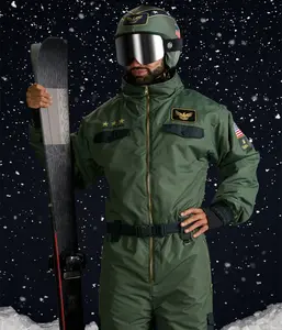 Men's Fighter Pilot Ski Suit and Helmet Cover