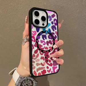 Colorful leopard Print Pattern Premium Magnetic Phone Cases for iPhone 17 Pro Max Plus Air/16 15 14 Pro Max 13 12 11 Plus Smartphone Shockproof Protection  Cover Cellphone Protective magsafe magnetic case Resistance Casing Protector