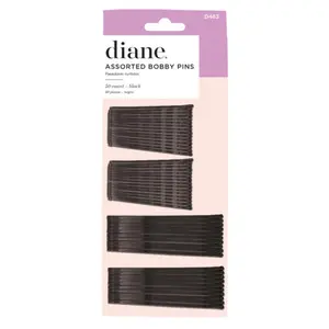 Diane Bobby Pins, 50-Count Assorted Color Metal Hairpins with Rounded Tips for a Secure Hold on All Hair Types