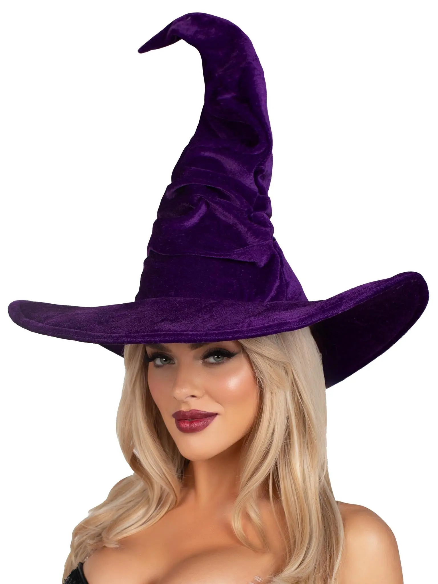 Velvet Ruched Witch Hat Velvet Ruched Witch Hat