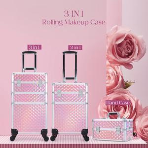 Beauty Case - Stylish Makeup Organizer with Mirror and Compartments for Travel and Daily Use Cosmetic