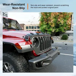 powoq Hood Deflector Compatible with 2020-2026 Jeep Gladiator JT Hood Protector Wrangler JL Shield TPE Deflector Replacement for 2020-2026 Jeep Gladiator JT Accessories