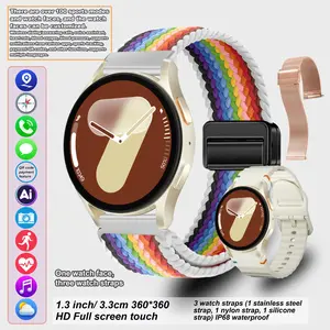 Fashionable sports smart watch, 1.5 inch 360*360 ultra HD touch screen, wireless calls, AI voice watch, over 100 sports modes and watch faces, compass, fitness tracker, special 3D rotating menu, spherical menu, multi-strap watch set, couple watches