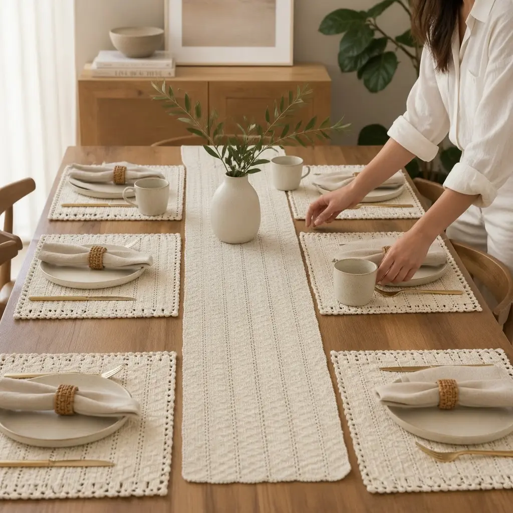 60" Runner with 6 Place Mats 60" Runner with 6 Place Mats