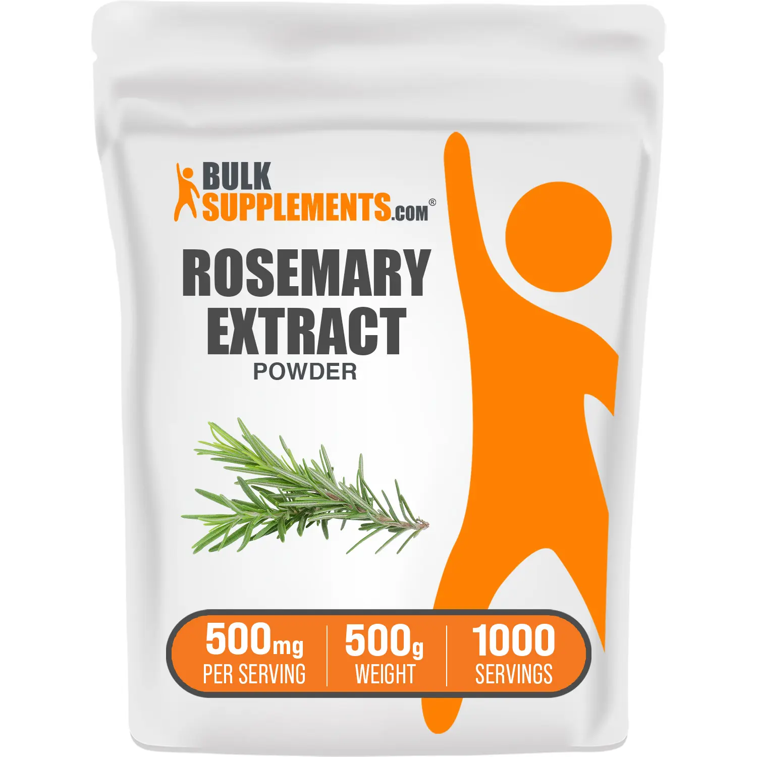 BulkSupplements Rosemary Extract Powder - Edible - Natural Antioxidants - Rosemary Leaf - 500g - 500mg per Serving