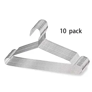 Wire Coat Hangers 10/20/30/40/50 Pack Strong Heavy Duty Stainless Steel Metal Ultra Thin Space Saving Clothes Hangers 16.5 Inch