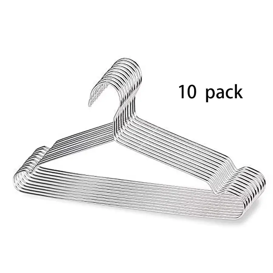 Wire Coat Hangers 10/20/30/40/50 Pack Strong Heavy Duty Stainless Steel Metal Ultra Thin Space Saving Clothes Hangers 16.5 Inch Multifunctional Clothes Hanger