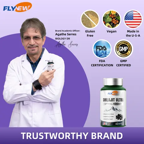 Flynew Optimal Potency Shilajit Ultra 60 Capsules Made in USA with Essential Minerals for Healthy Aging and Immune Support - Healthcare