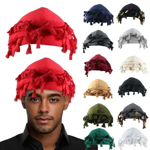 4PCS Luxurious Satin-Lined Halo Turban with Pre-Tied Tassels Braid Beanie and Twist Design for Men and Women to Achieve a Stylish Look Keep Hair Protected